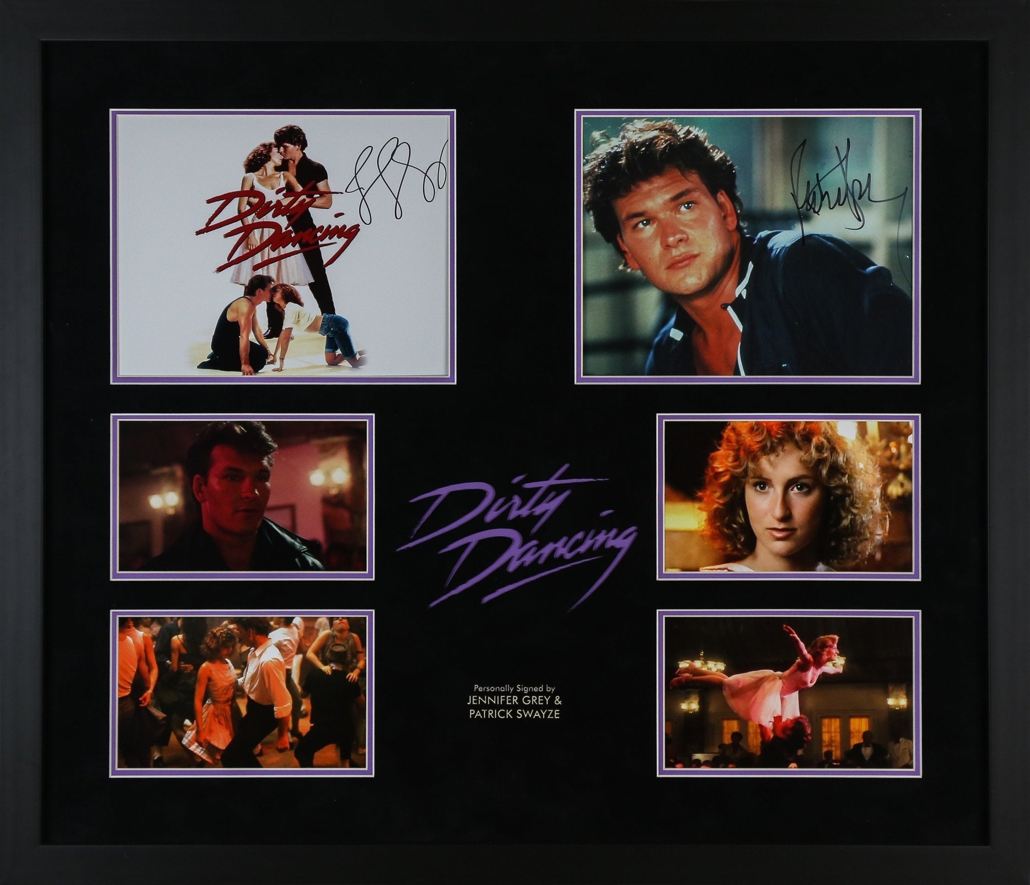 Jennifer Gray and Patrick Swayze, Dirty Dancing Signed 12x8 Photograph Framed Display - Memorabilia Framers Shop